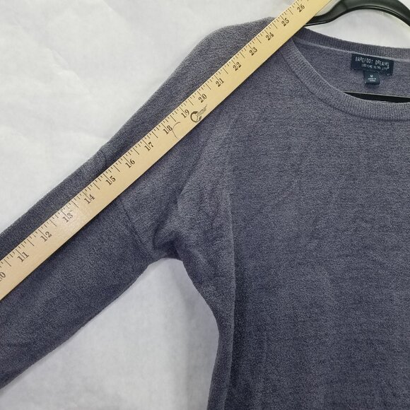 Barefoot Dreams Sweater M CozyChic Ultra Lite Slouchy Pullover Lounge Grey Purpl - Picture 12 of 13